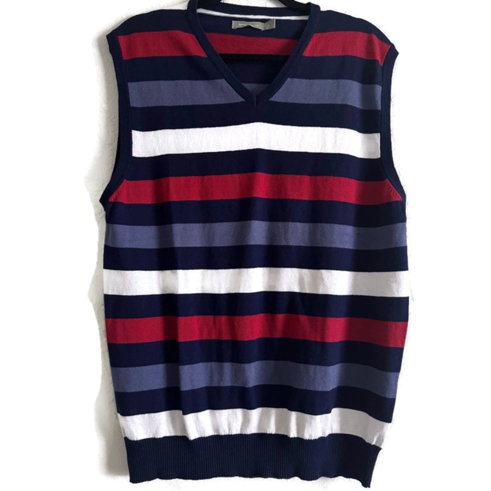 SAMUEL WINDSOR STRIPED SWEATER VEST